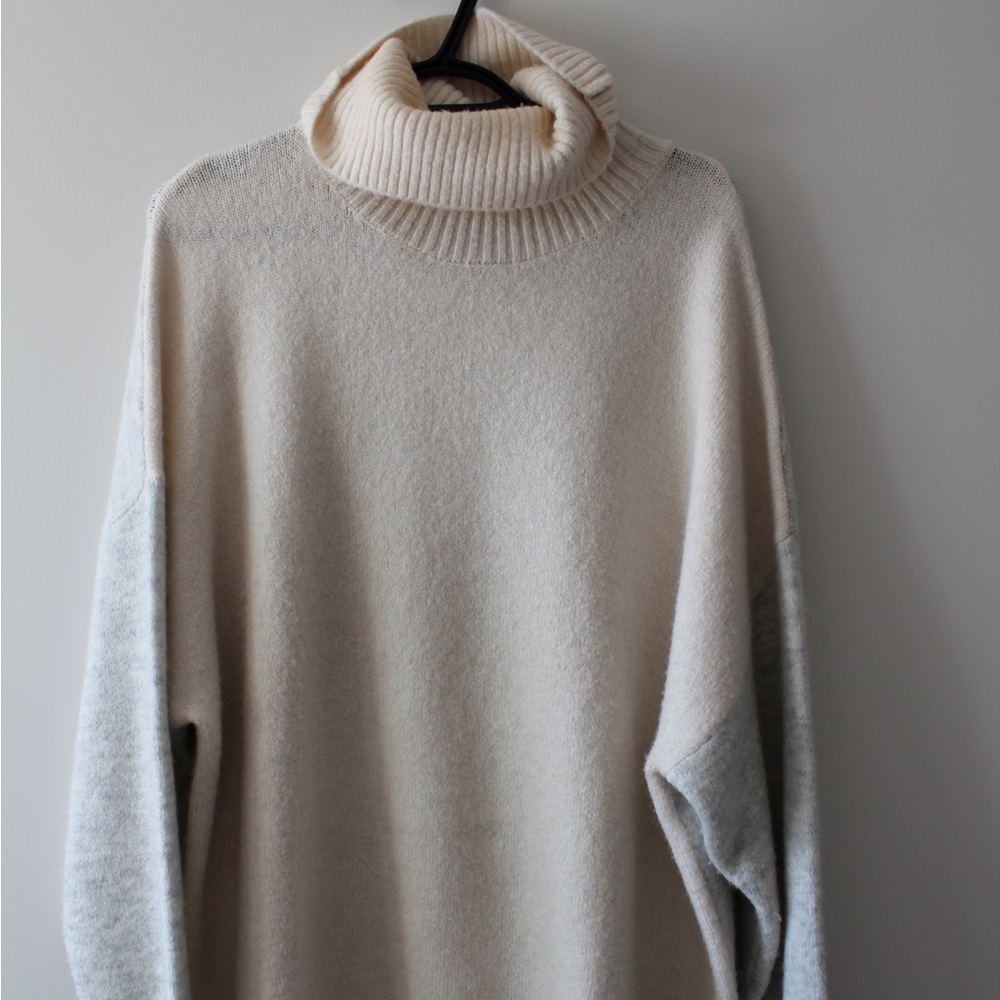 MANGO Oversized Turtleneck Sweater